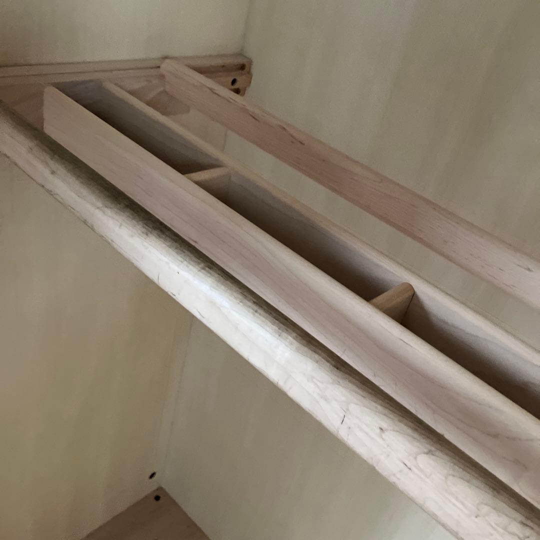 ダークブラウン木製洋服タンス　府中家具