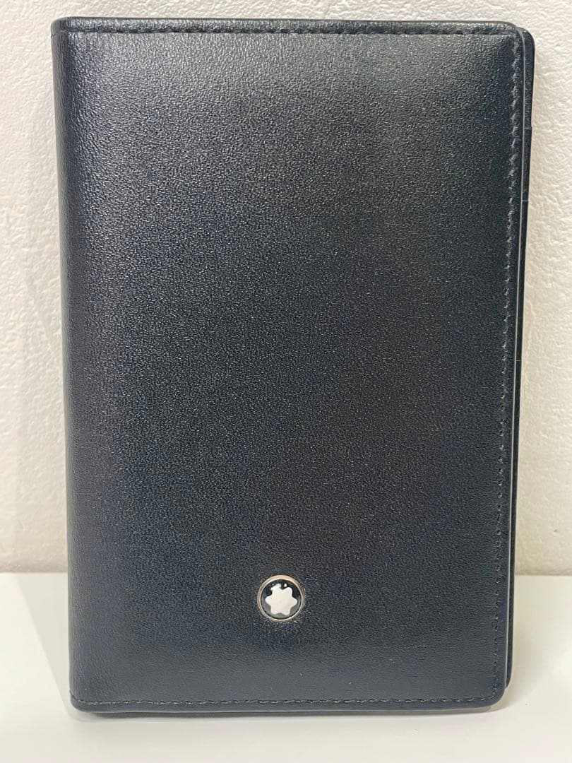 【新品未使用】Montblanc ブラックレザー 名刺入れ