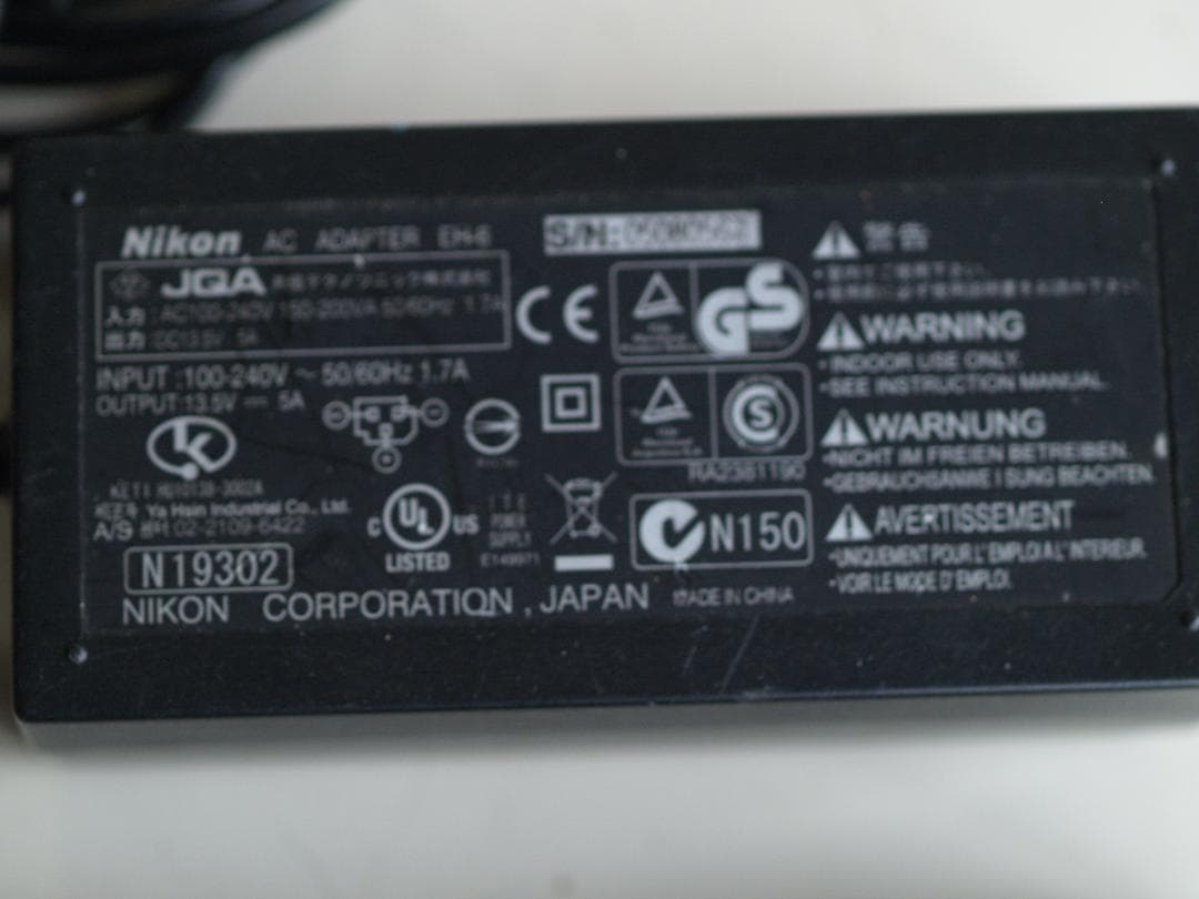 パ*コ様 Nikon D3X ACアダプター,L型ブラケット付