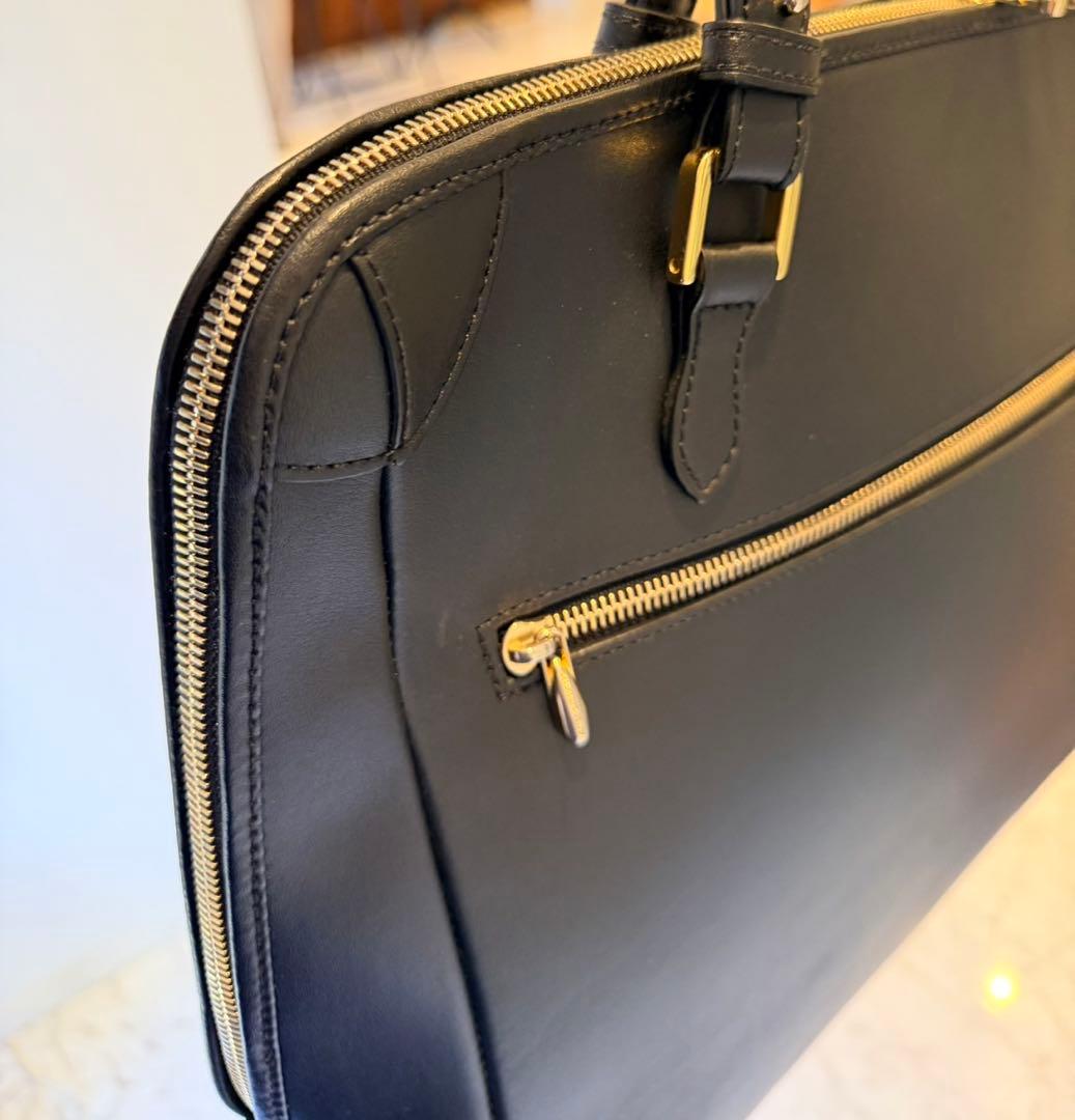 CHAMBORD SELLIERブリーフケース ／ ブラック×ゴールド