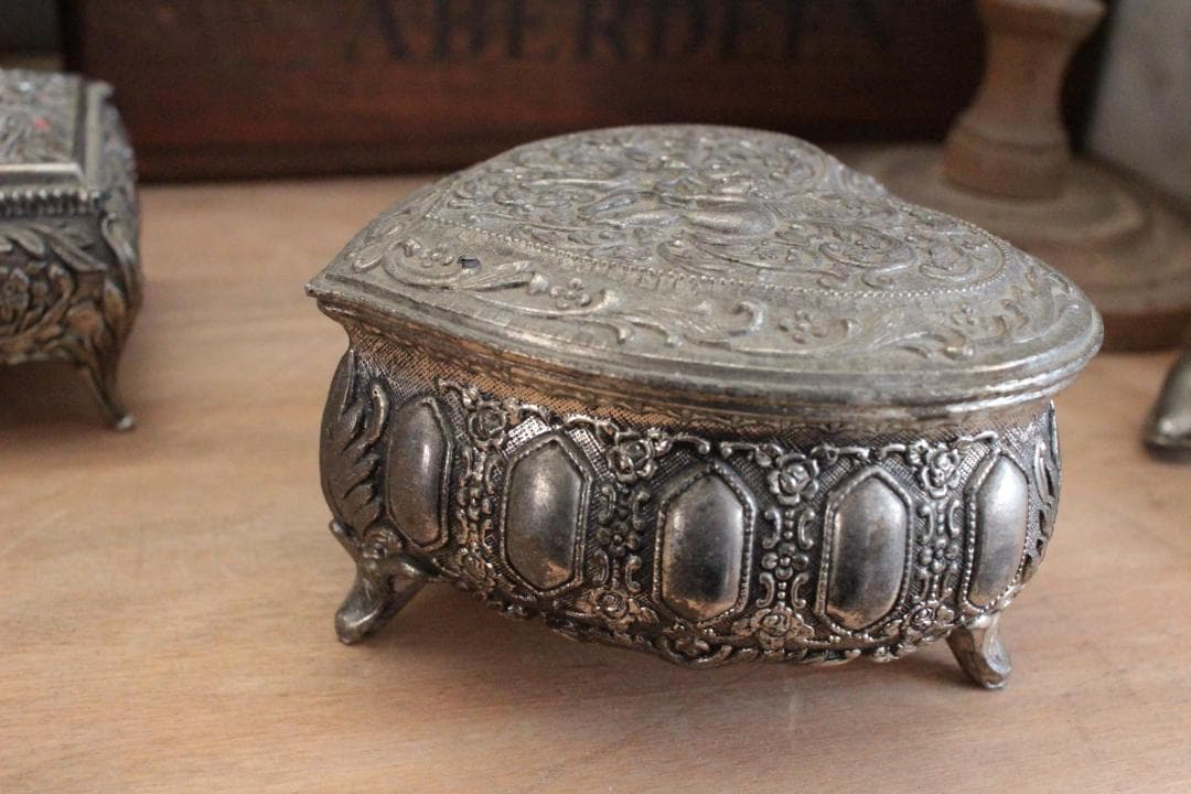 装飾ジュエリーボックス・天使ハート/フランスアンティーク