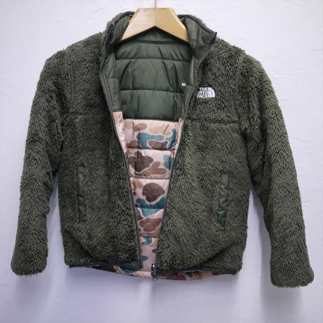 ノースフェイス リバーシブル キルティング ボア ジャケット キッズ S 古着