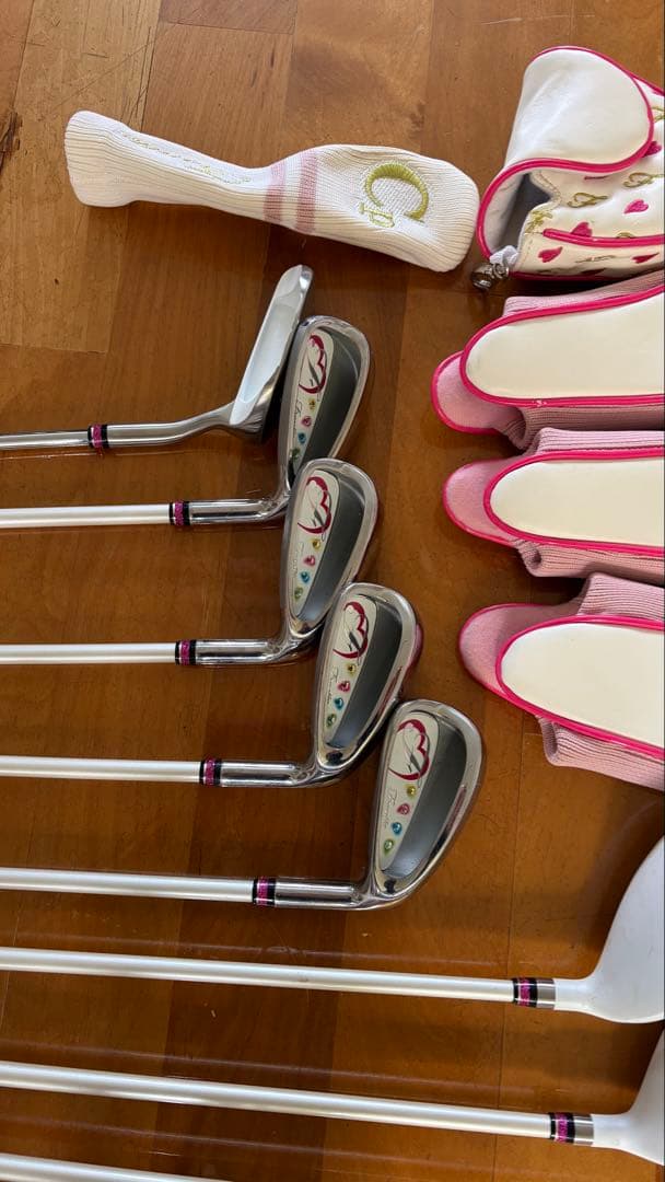 レディース ゴルフクラブセット ホワイト ピンク