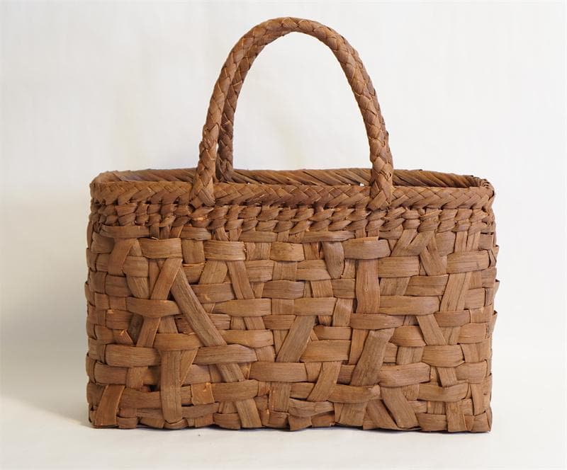 乱れ編み 山葡萄 かご　籠 バッグ 一番皮 中布と内ポケット付き かごバッグ