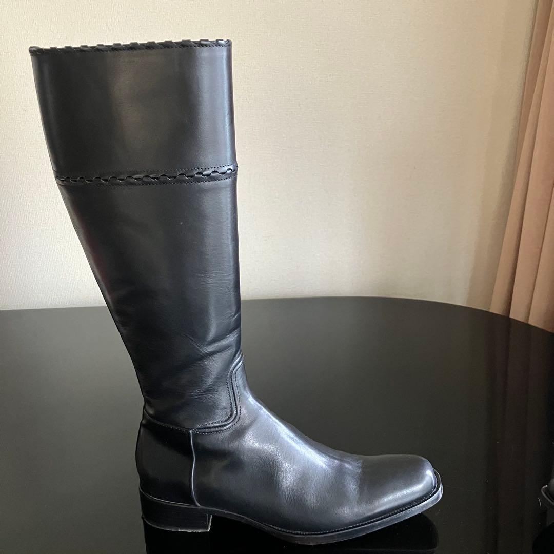 希少　ALAIA レザーロングブーツ　ビンテージ　アズディン・アライア　マドンナ