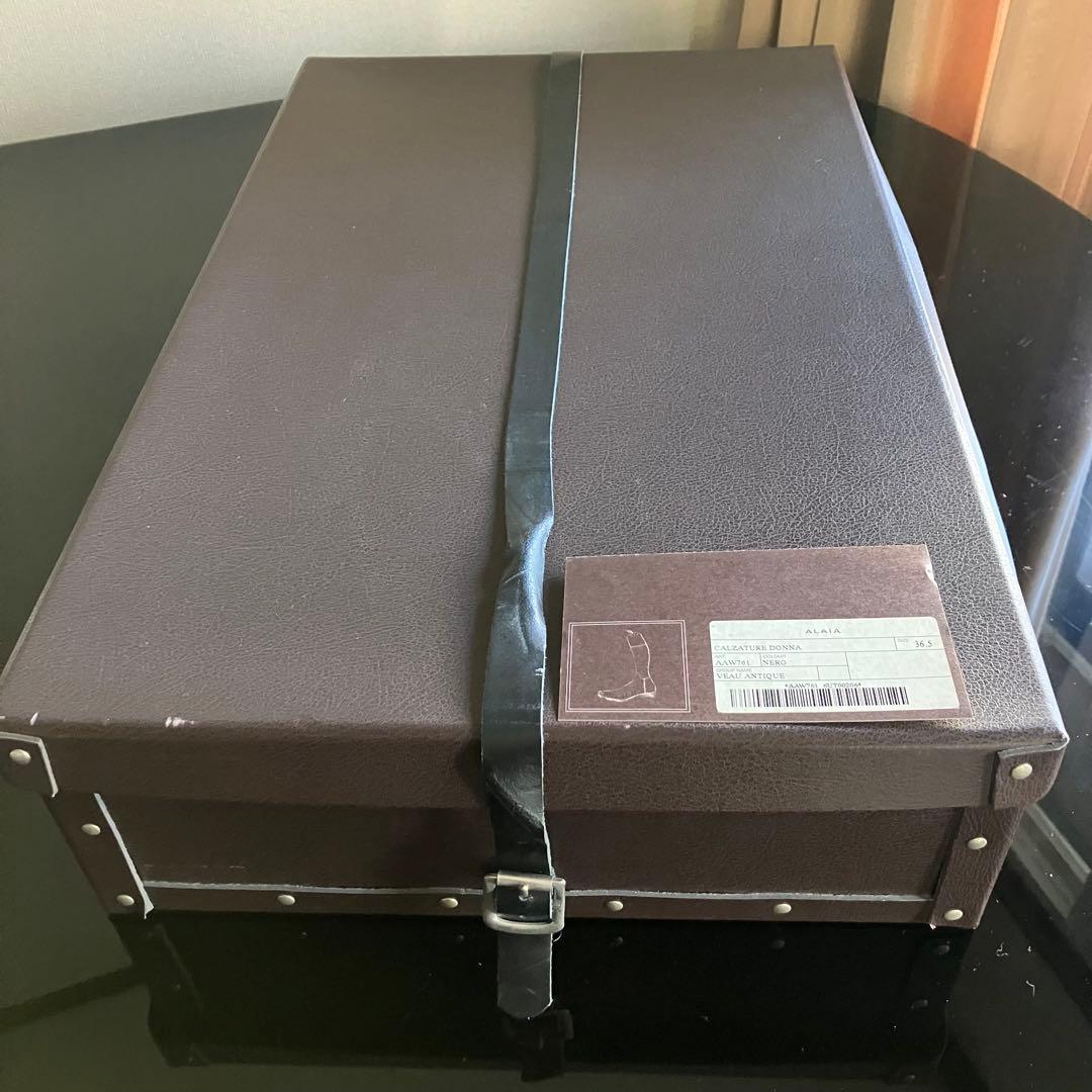 希少　ALAIA レザーロングブーツ　ビンテージ　アズディン・アライア　マドンナ