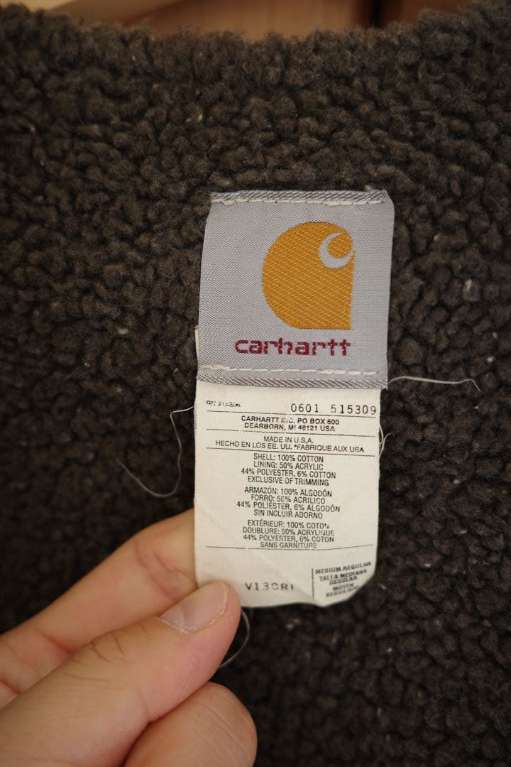 Carhartt 赤 ベスト ジッパー付き