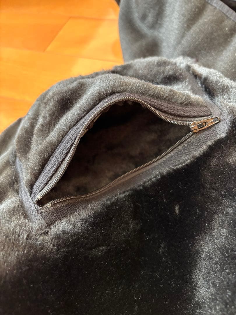 フロントジップ ファー ライナー ベスト （ユニセックス） ブラック 40