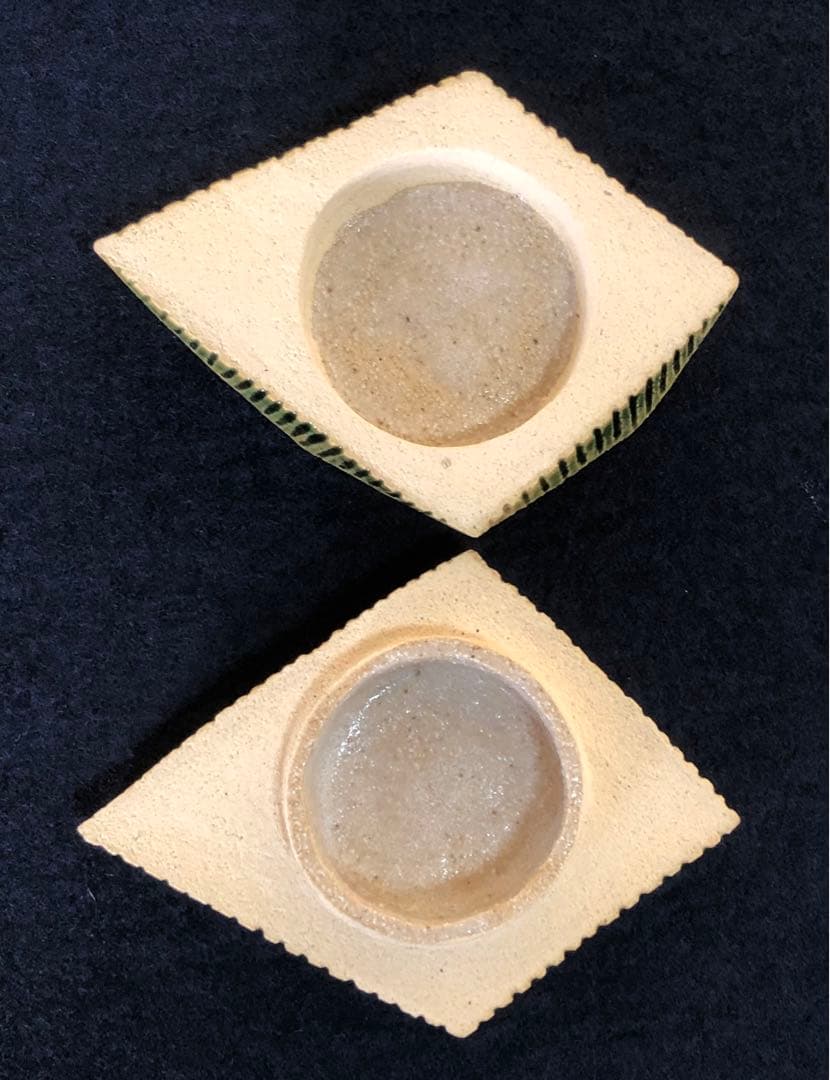 《R》茶道具 織部 香合 小森松庵造 共布 共箱　260209け1