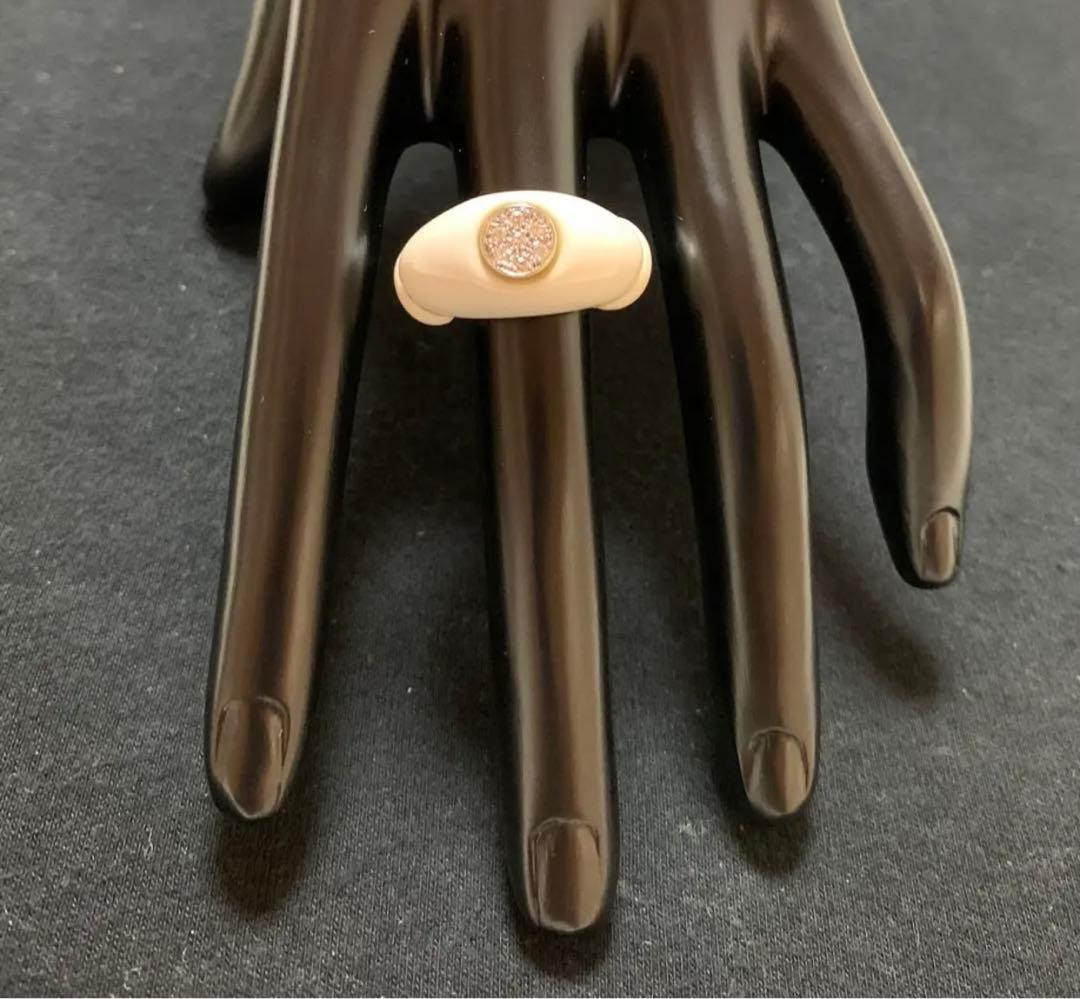 k18WG天然石ダイヤモンドリング