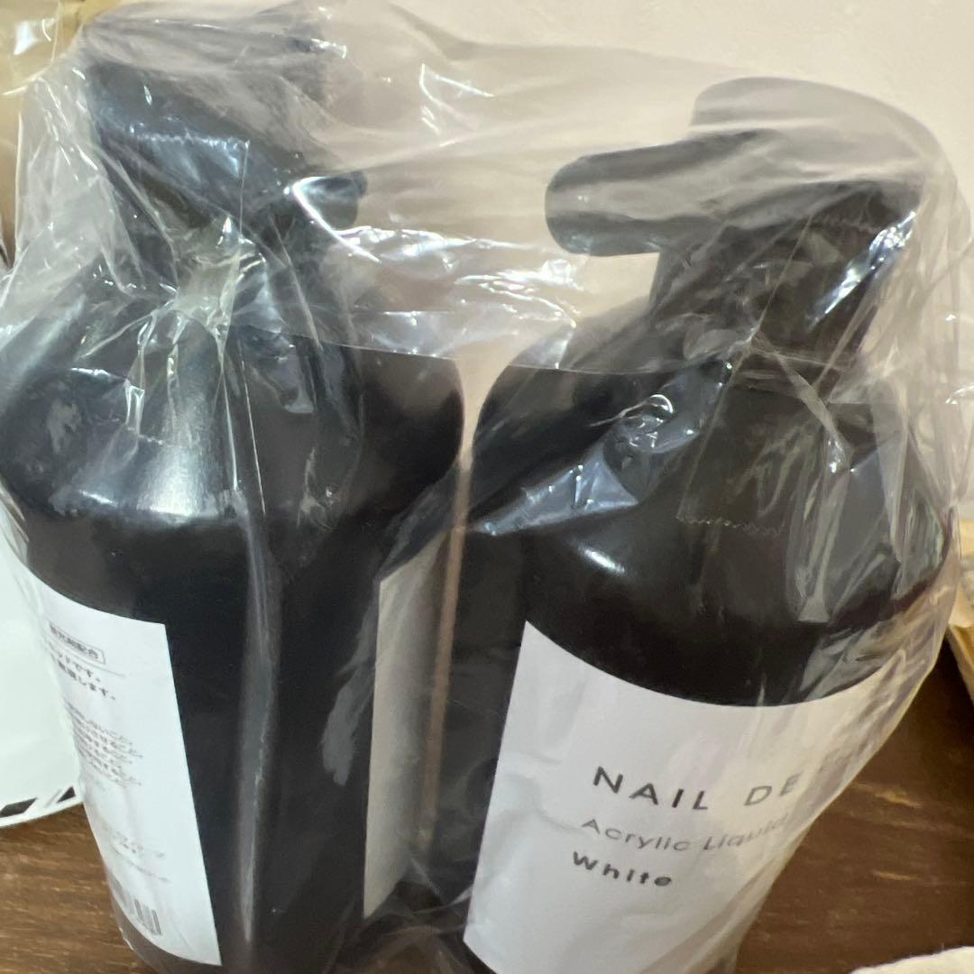 バラ売り可能【新品2本+特典】ネイルデダンス アクリルリキッドホワイト800ml