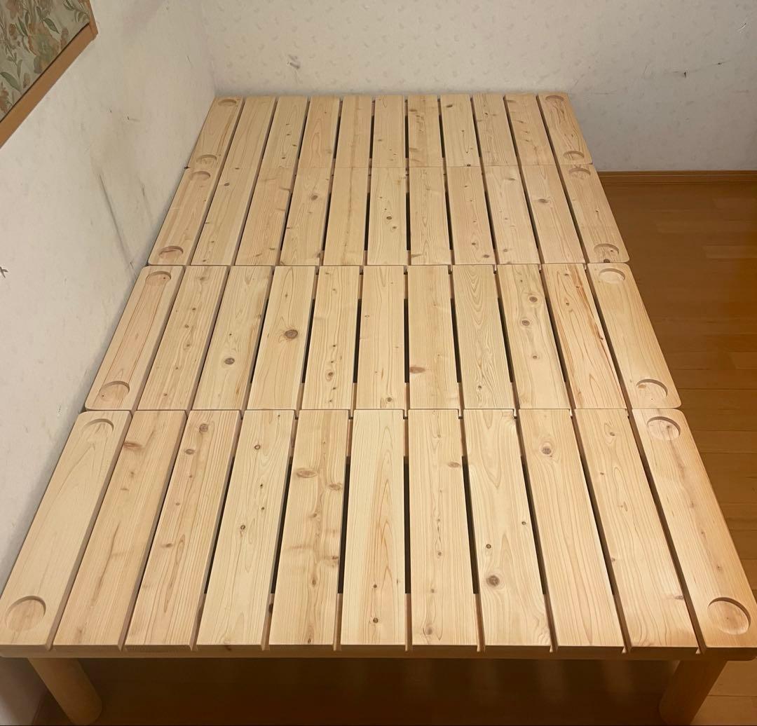 家具の基 すのこベッド セミダブル　国産ヒノキ