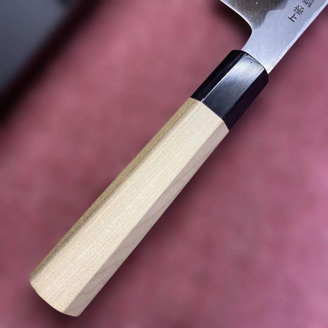 青二鋼　鎌型薄刃包丁　225㎜　7.5寸