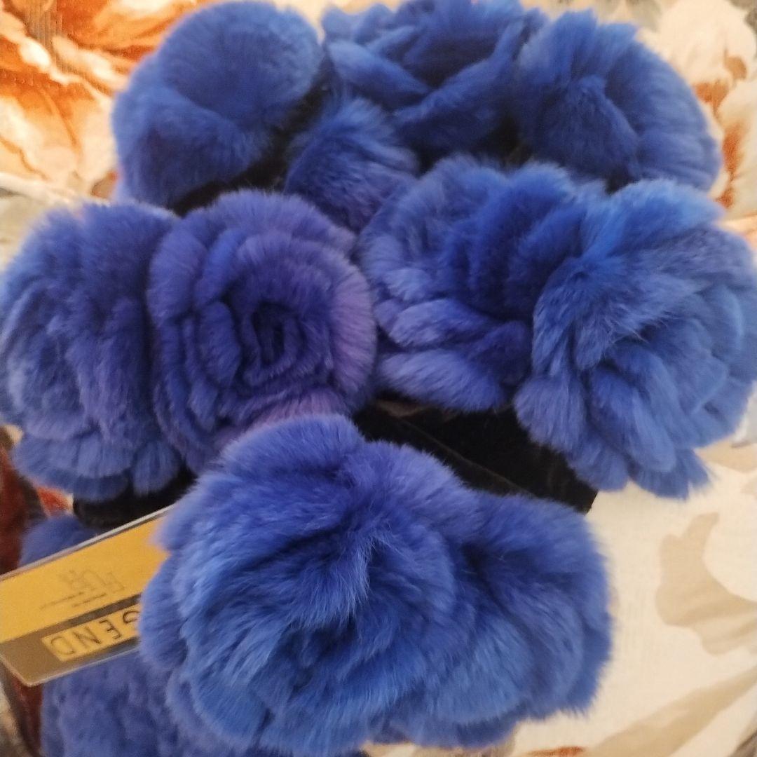 kaokao アレクサンドルドゥパリ 薔薇バレッタ＆高級レッキス薔薇ファー