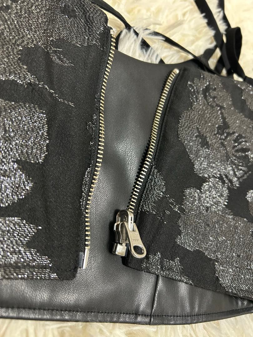 【美品】HARE 2Pビスチェ　イソザイチュニックシャツ &ビスチェセット　黒