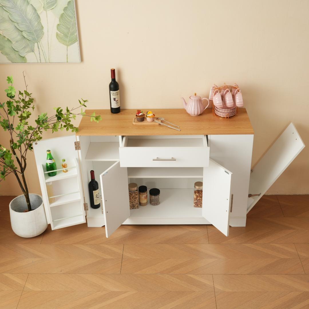 35%OFF限定価格！キッチンラック　省スペース　NATURAL＋WHITE