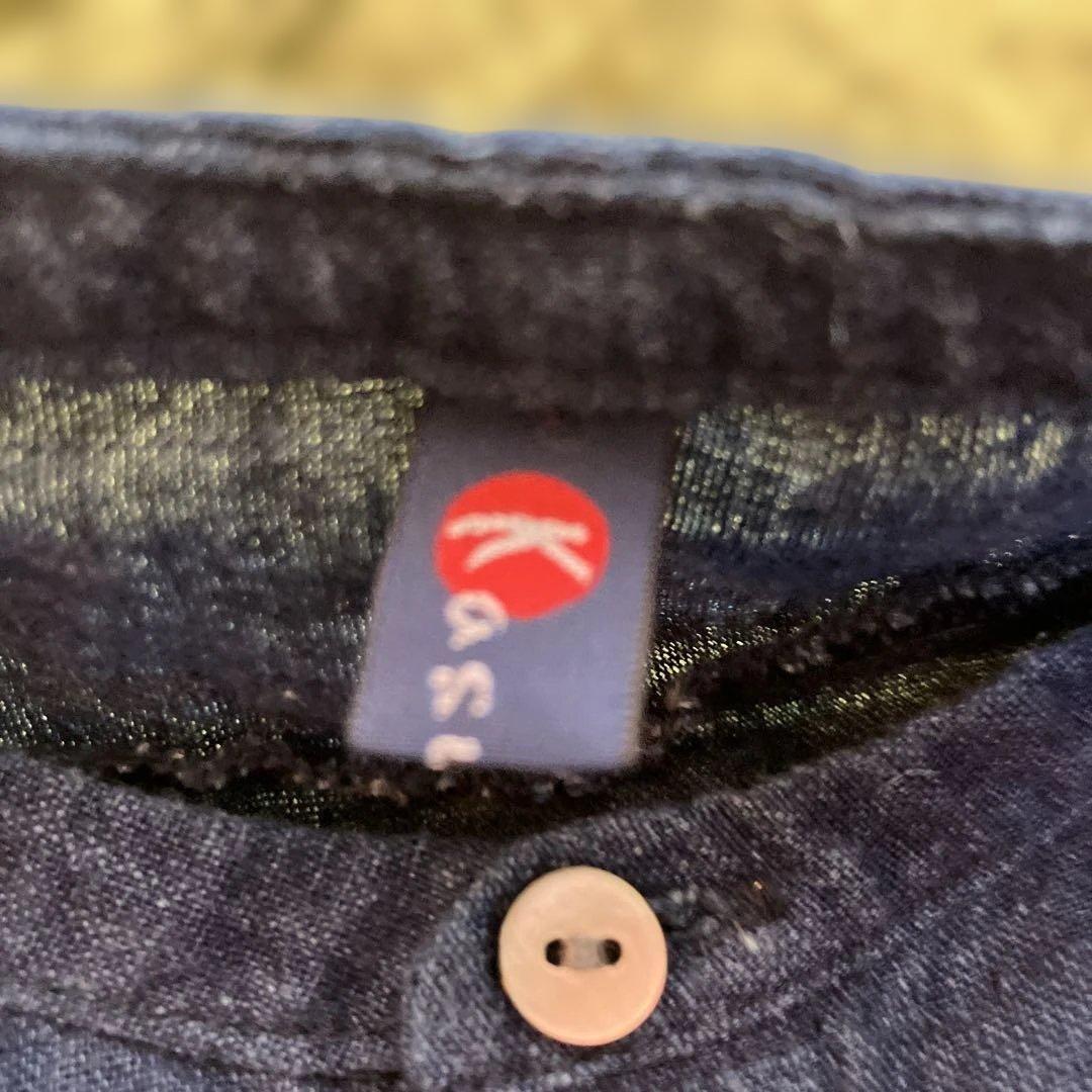 カスリラ　備後絣　長袖シャツ　Ｍ〜Ｌ