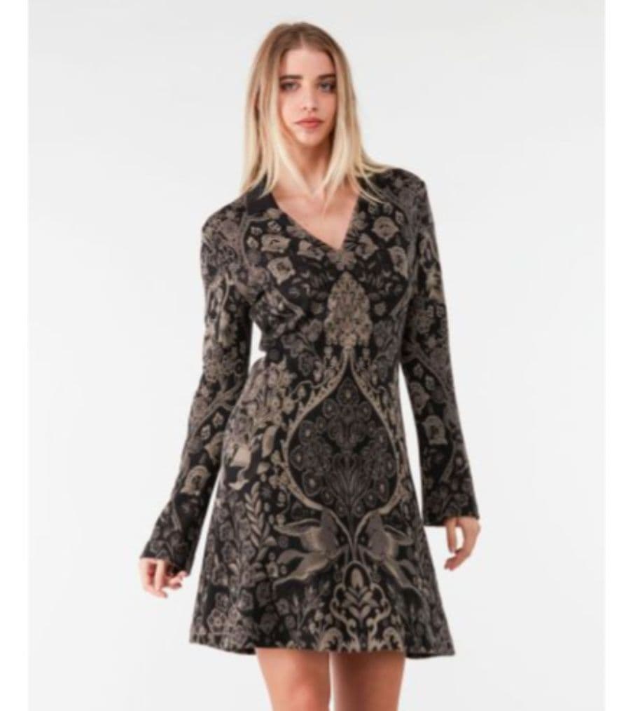 ETRO カリプソ ジャージードレス 黒 22-23秋冬 38 ワンピース