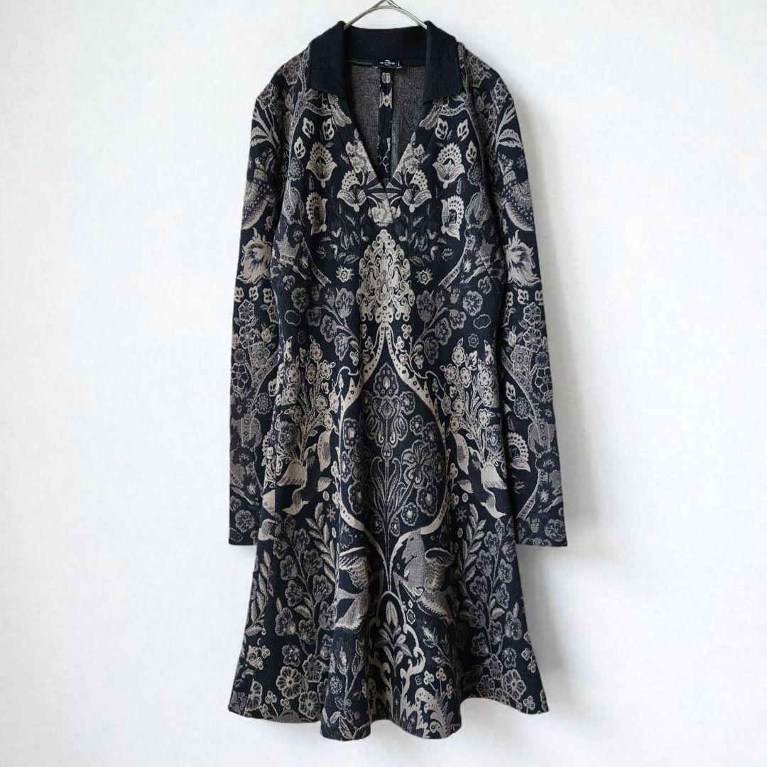 ETRO カリプソ ジャージードレス 黒 22-23秋冬 38 ワンピース