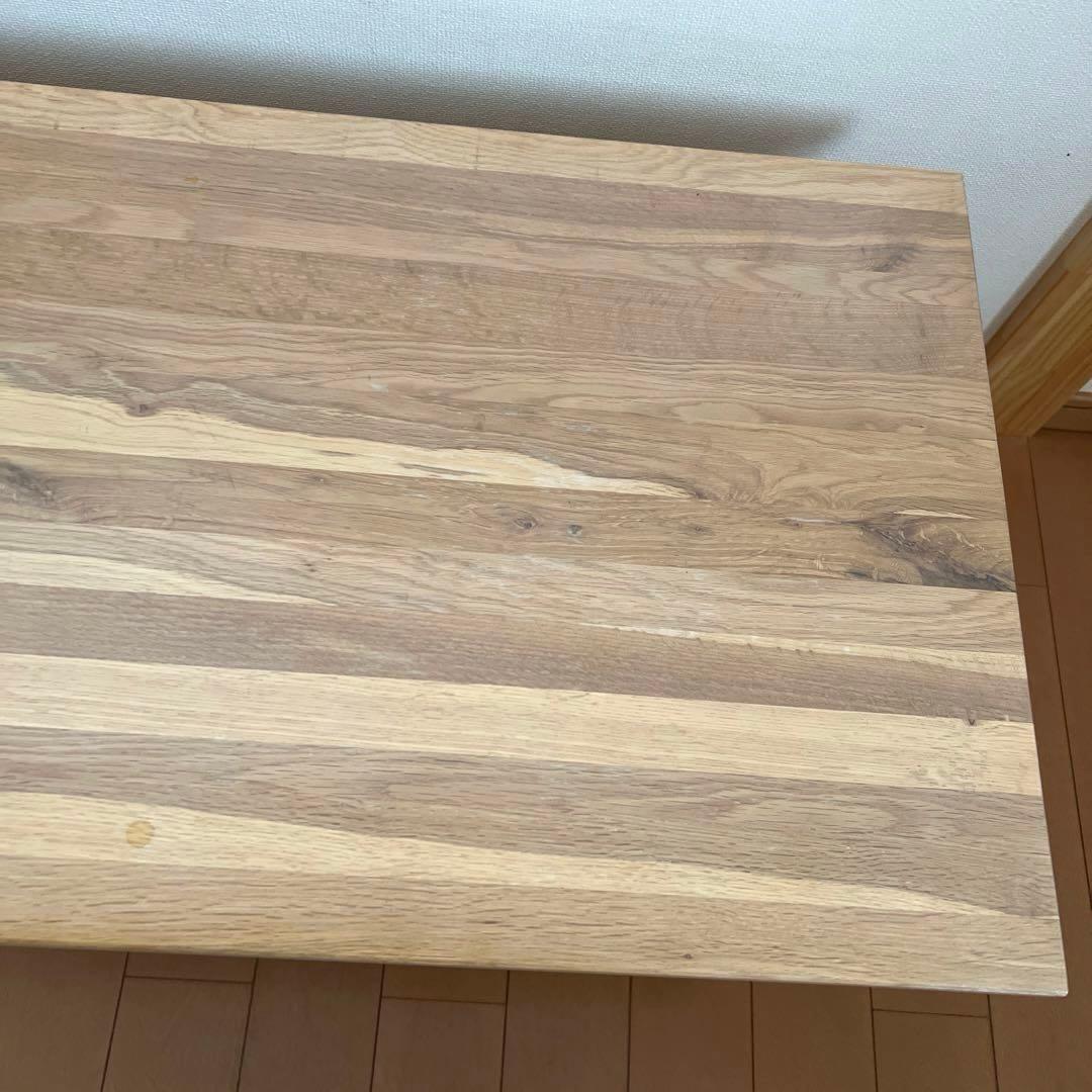 天然木　ホワイトオークナチュラルウッド　ローテーブル 引き出し付きテーブル