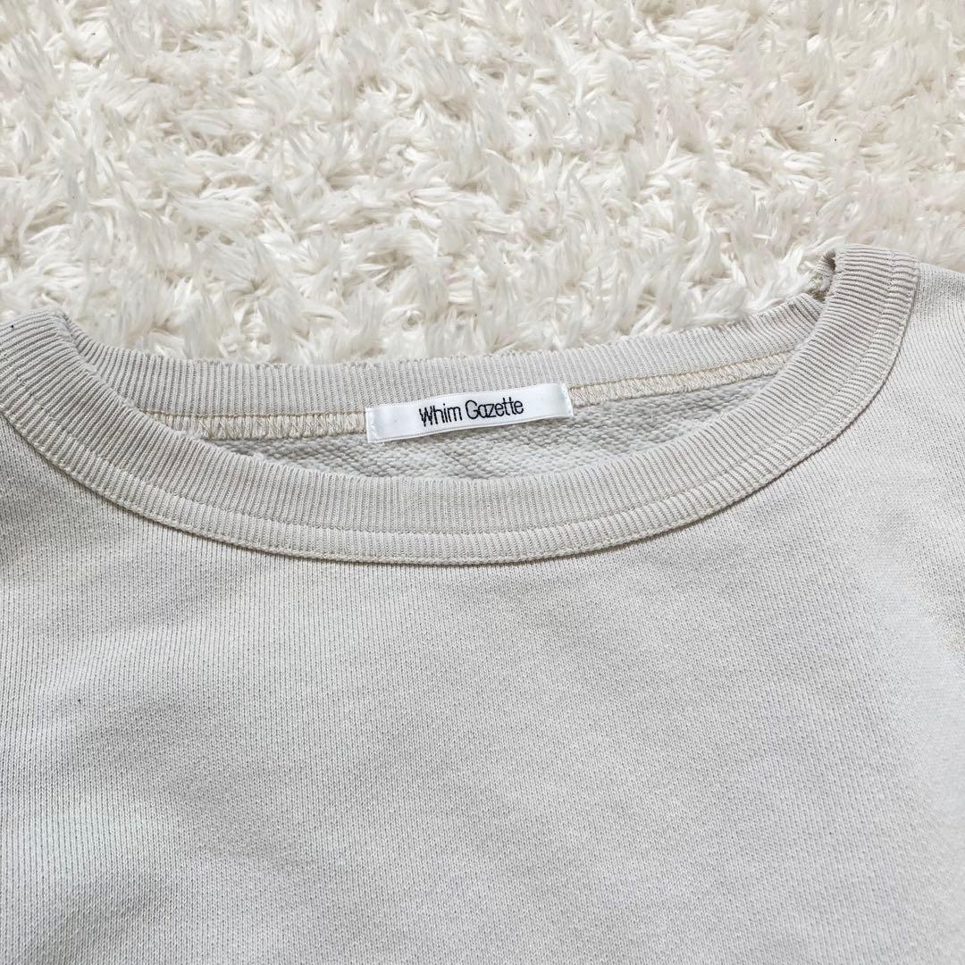 未使用級✨ウィムガゼット ヴィンテージ加工裏毛プルオーバー 2024 ベージュ