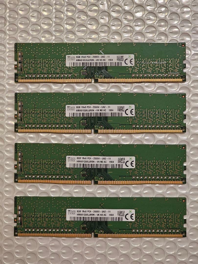 <動作確認済み>DDR4 8GB×4枚 32GB sk3