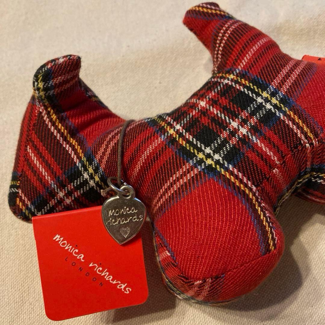 希少！モニカリチャードロンドン リトルドッグ ペーパーウェイト レッドタータン