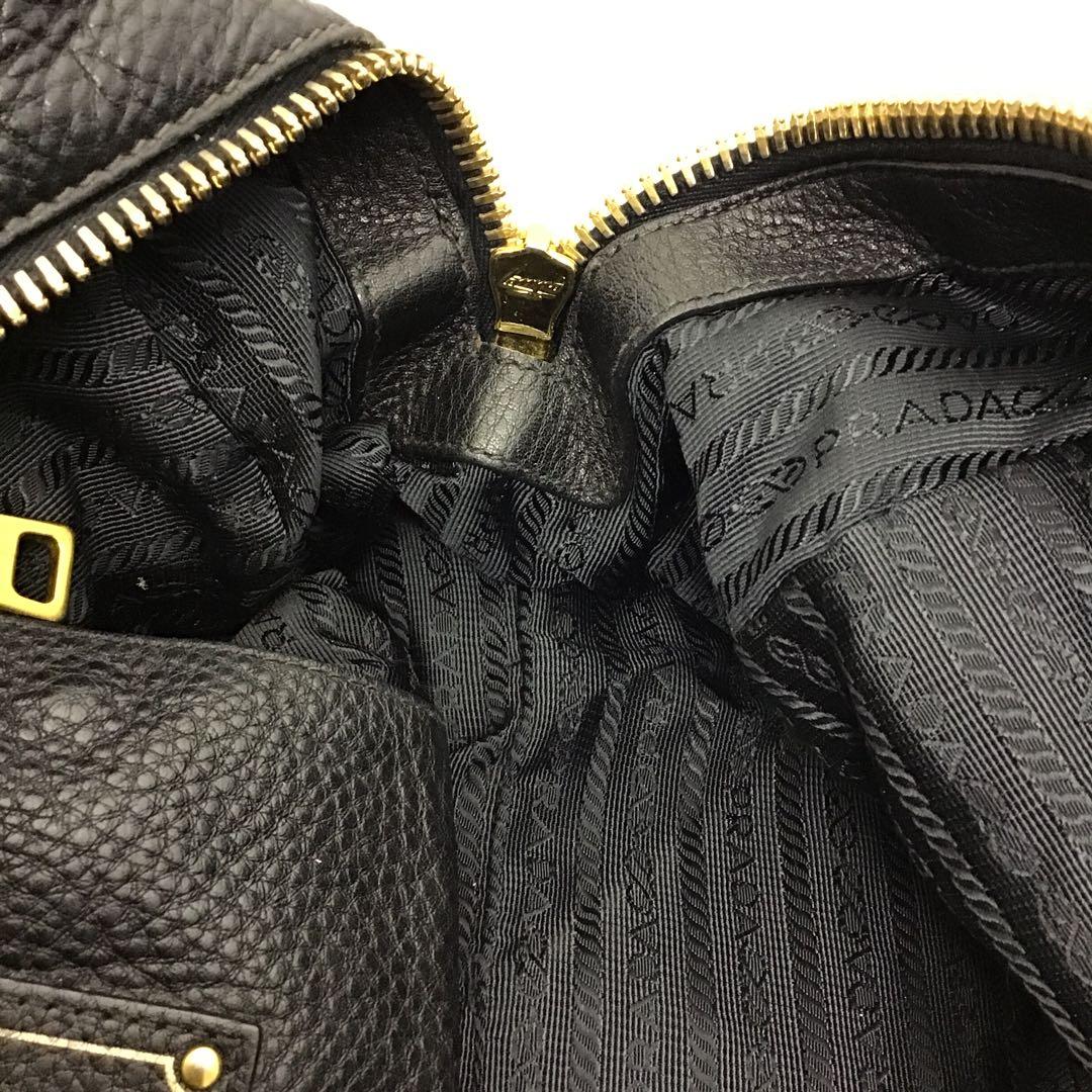 ❣️PRADAプラダ❣️レザーミニボストンバック　ヴィッテロダイノ　B3091M