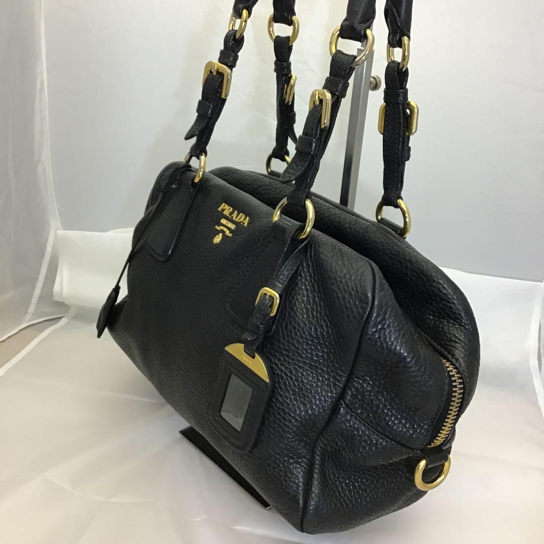 ❣️PRADAプラダ❣️レザーミニボストンバック　ヴィッテロダイノ　B3091M