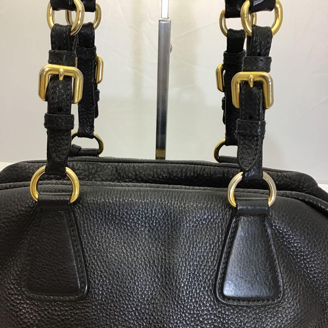 ❣️PRADAプラダ❣️レザーミニボストンバック　ヴィッテロダイノ　B3091M