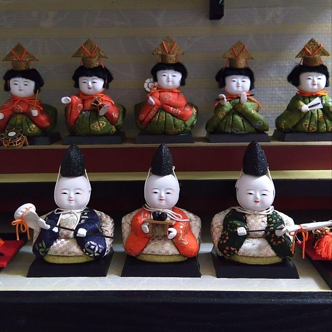 木目込雛人形　雛人形　ひな人形　ひな祭り　木目込人形　昭和レトロ　ガラスケース付