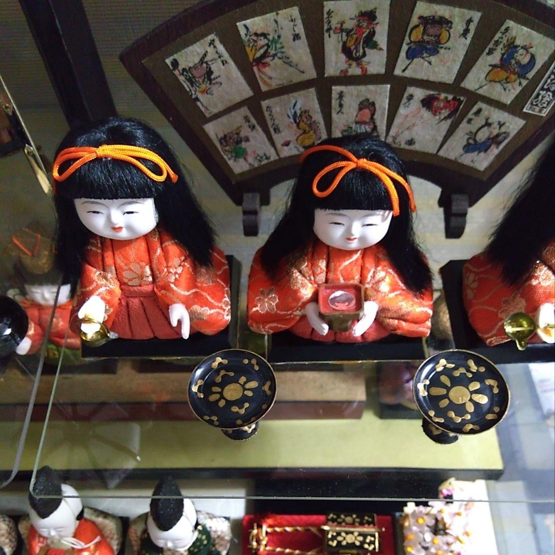 木目込雛人形　雛人形　ひな人形　ひな祭り　木目込人形　昭和レトロ　ガラスケース付