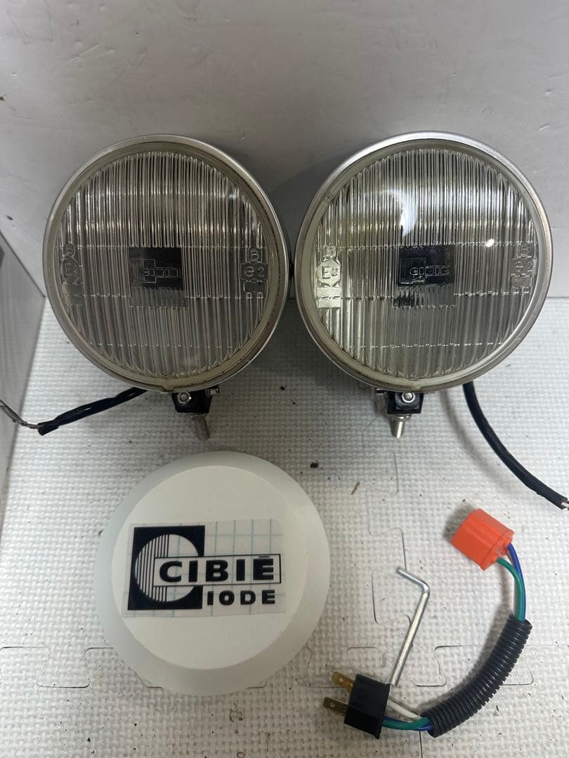 当時物デュアルカウル用CIBIEフォグランプ/ライトカバー付シビエ