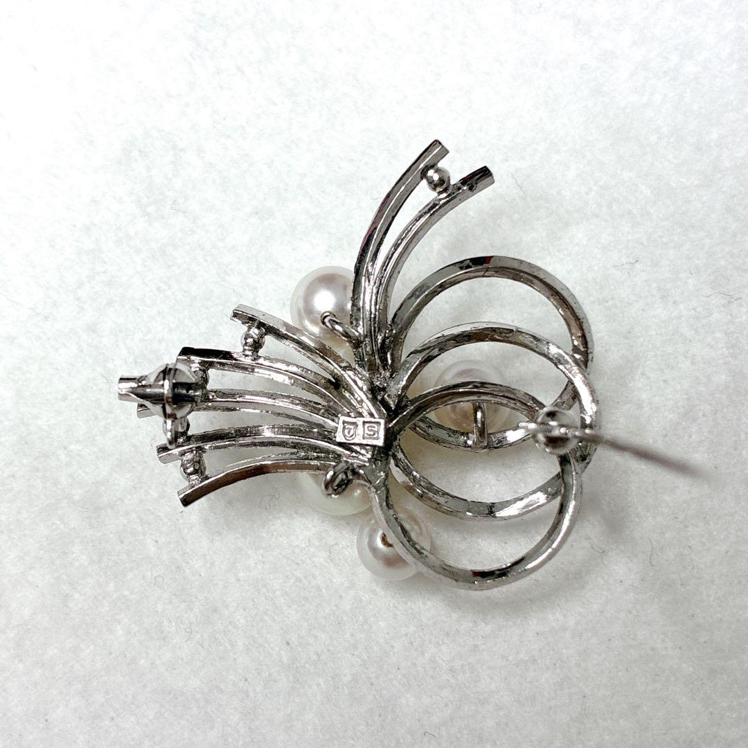 TASAKI アコヤ真珠 パール ブローチ シルバー 卒業式 入学式　上品　上質