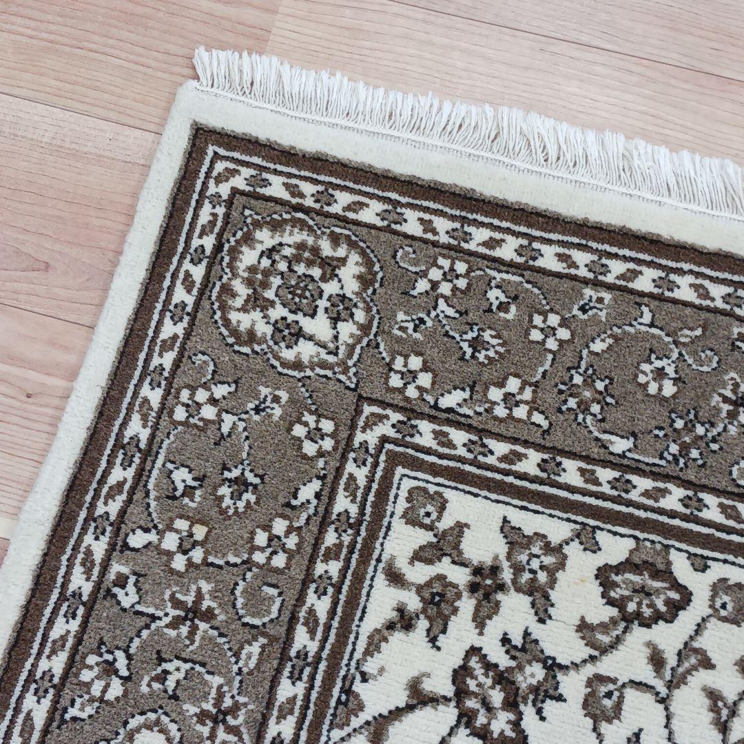 Y3350 トルコ カイセリ絨毯 ウール×コットン 手織 177×118㎝