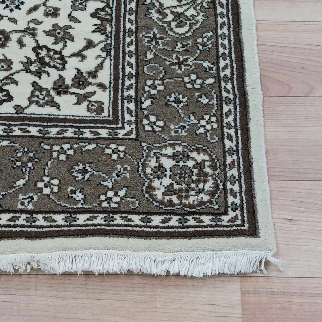 Y3350 トルコ カイセリ絨毯 ウール×コットン 手織 177×118㎝