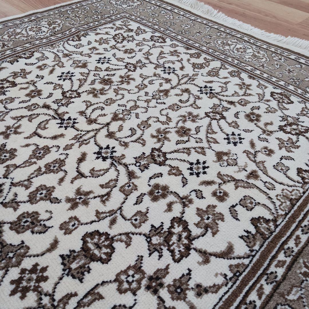 Y3350 トルコ カイセリ絨毯 ウール×コットン 手織 177×118㎝