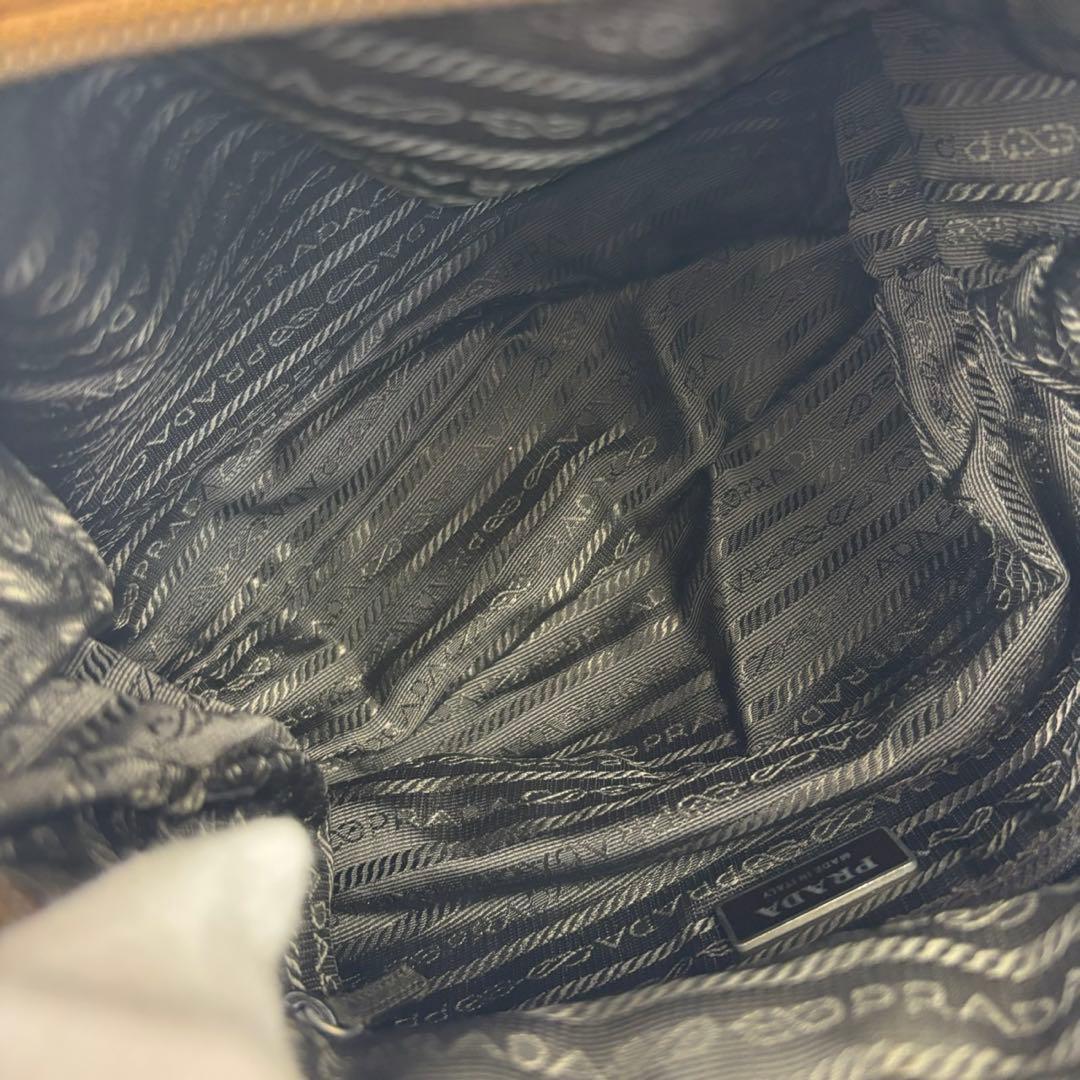 PRADA✨カメラバッグ　プラダ　三角ロゴ　ナイロン　ブラウン　白タグ