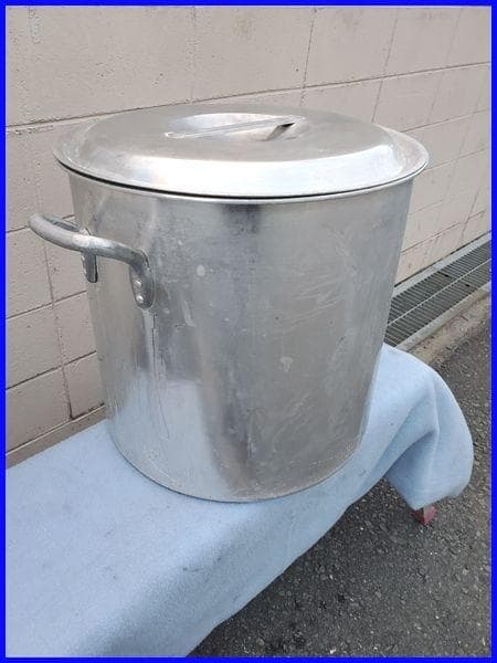 ♪アルミ製 業務用 大型寸胴鍋 蓋付き 幅50 高さ48ｃｍ♪