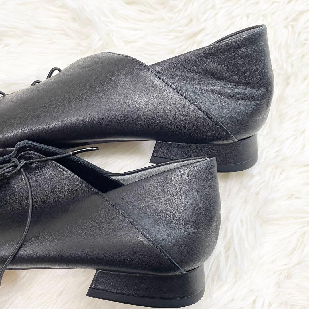 【未使用品】Odette e Odile ウェーブカットレースアップ フラット