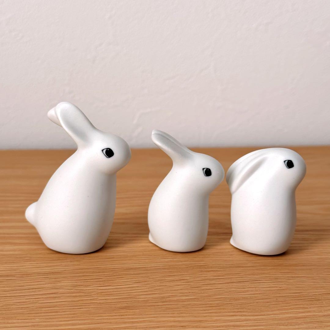 ARABIA ヘルヤ うさぎの親子の3体セット
