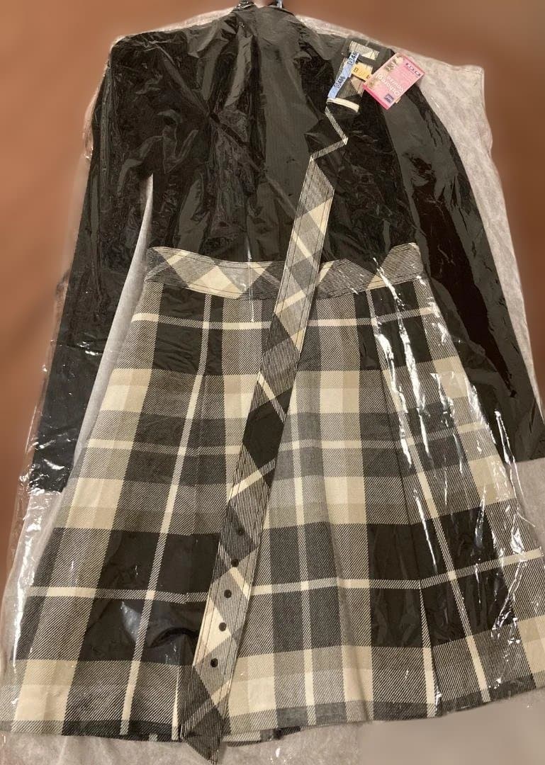 クリーニング済★BURBERRY BLUELABEL 長袖 ニット ワンピース