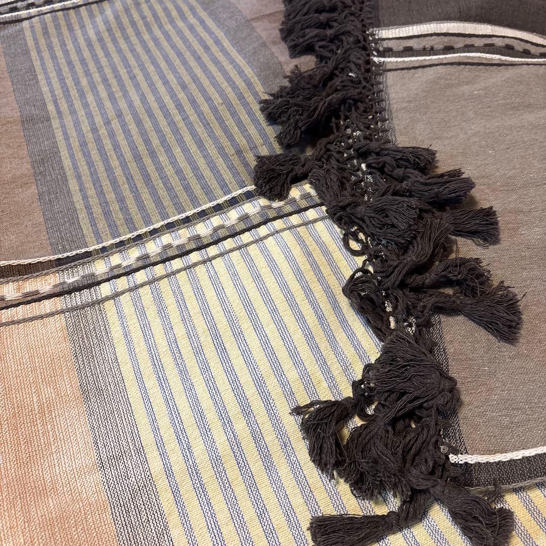 キングサイズベッドカバー メキシコ ミトラ織 手織り 綿100 ハンドメイド