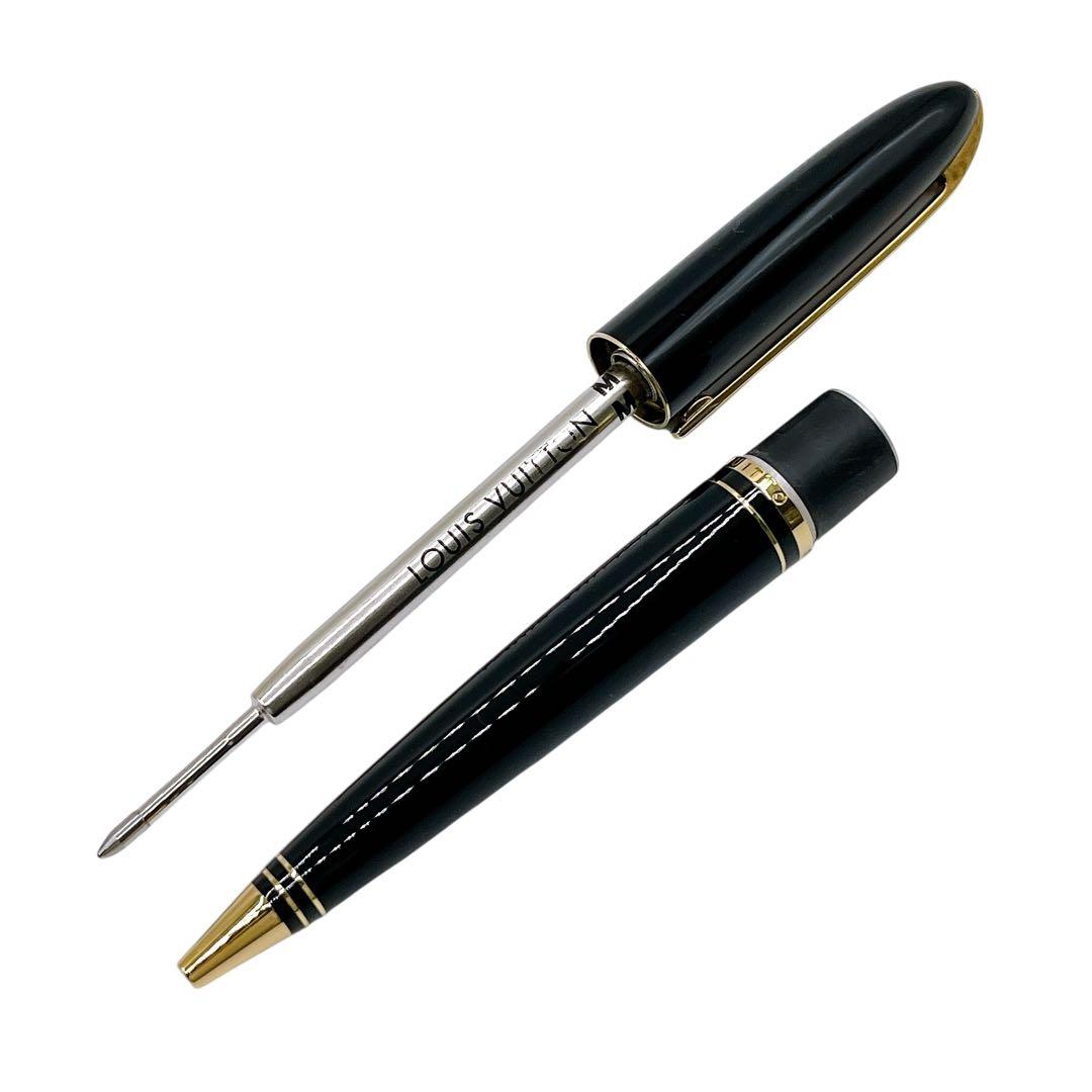 美品 ルイヴィトン N72702 ボールペン ブラック ゴールド ユニセックス