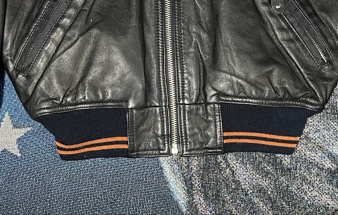 【激レア】90s ハーレーダビッドソン レザー 黒スタジャン