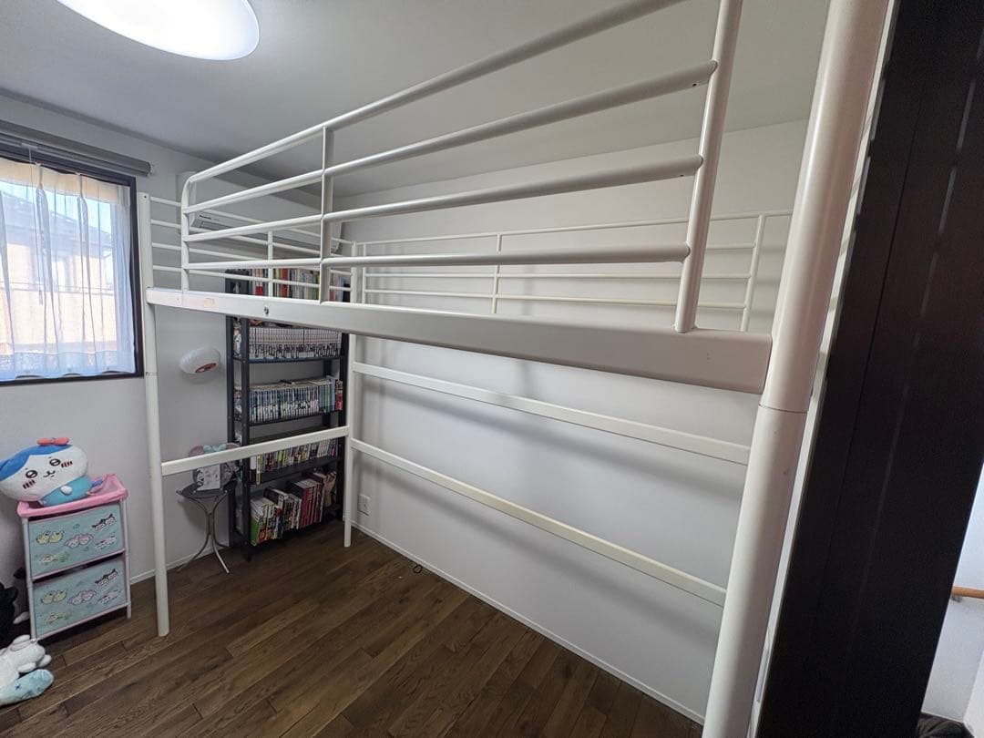 ホワイト ロフトベッド シングル