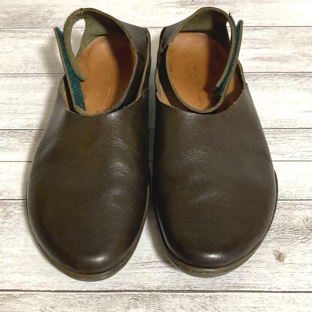 トリッペン　フラットシューズ アンクルストラップ　PAN パン　37　レザー