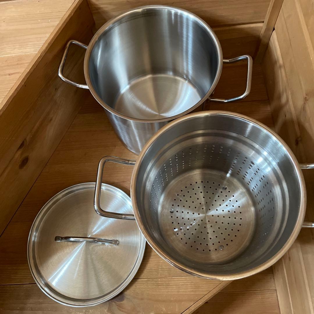 ELO gastroline ガストロライン両手鍋寸胴鍋 ストレーナー付き蓋付き