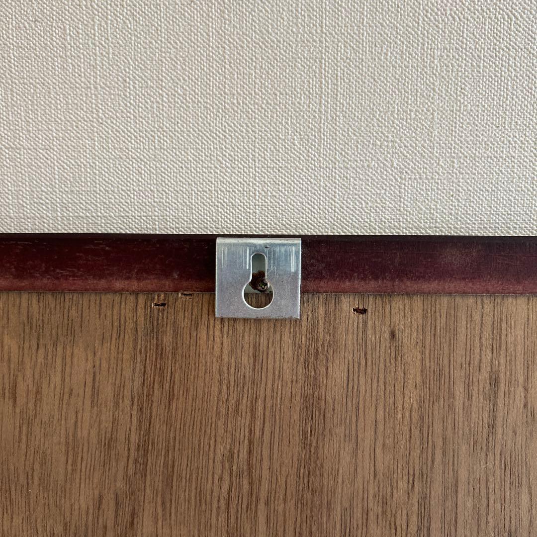 昭和レトロ！ヴィンテージ！　姿見鏡　木製フレーム　日本製　壁掛け金具付き　古道具