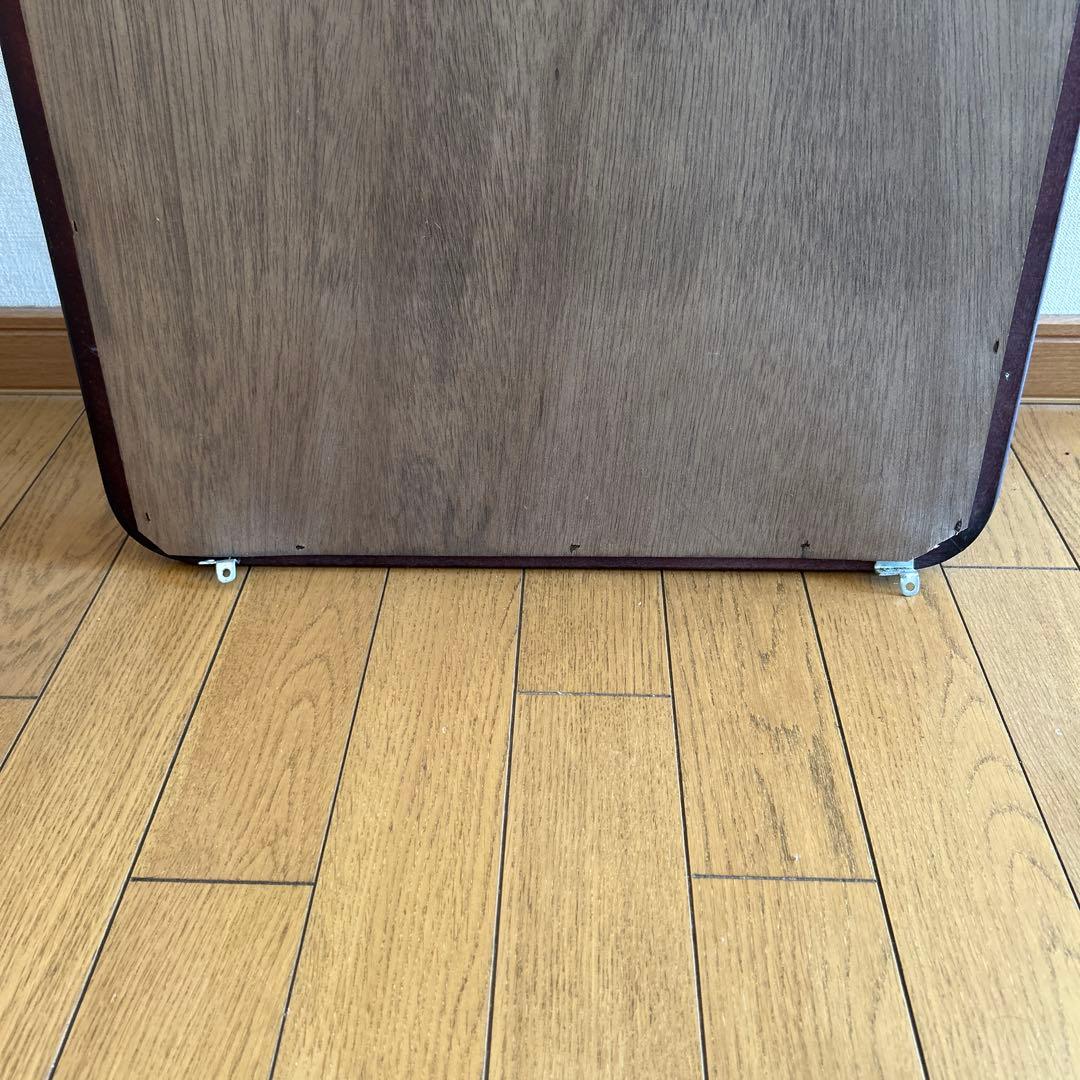 昭和レトロ！ヴィンテージ！　姿見鏡　木製フレーム　日本製　壁掛け金具付き　古道具